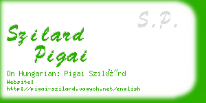 szilard pigai business card